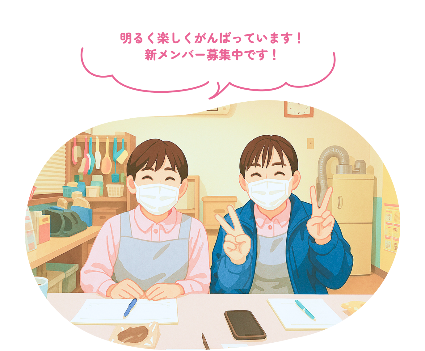明るく楽しくがんばっています！新メンバー募集中です！