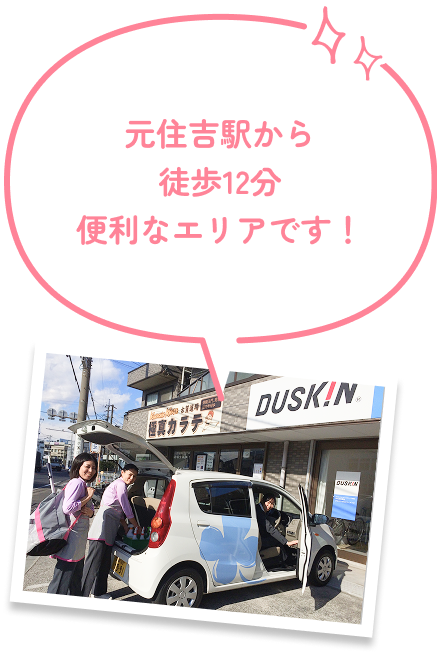 元住吉駅から徒歩12分便利なエリアです！